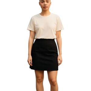 ETRO couture designer classic office Siren career black satin pencil skirt Sz M